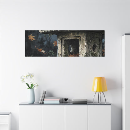 Shibui Stone Lantern Canvas Art - Japandi Minimal Line