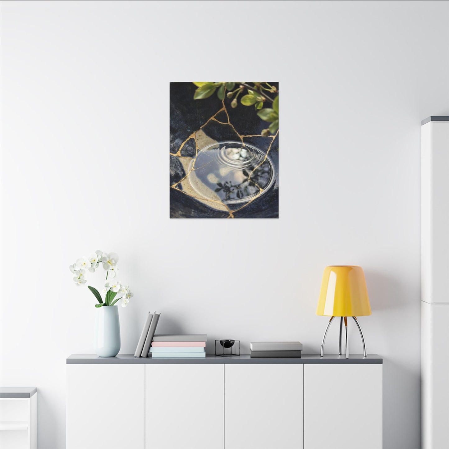 Water Ripple Spring Canvas Art | Kintsugi Beautiful Design