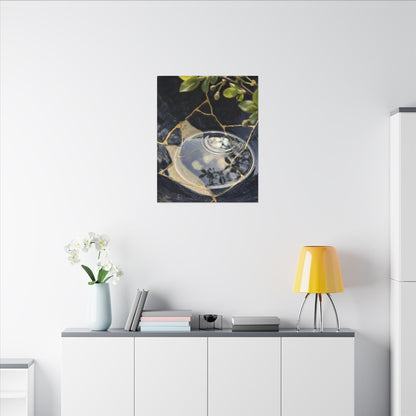 Water Ripple Spring Canvas Art | Kintsugi Beautiful Design