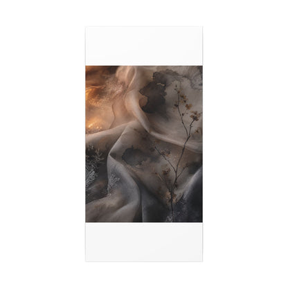 Japandi Silk Drape in Candlelight | Watercolor Canvas Art