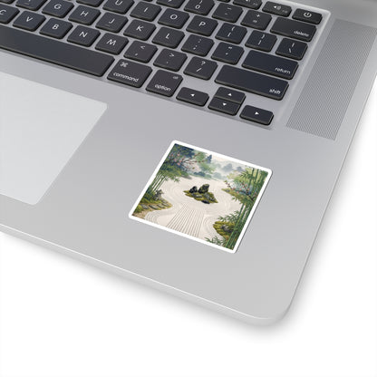 Spring Rock Garden Ukiyo E Inspired Sticker | Serene Decor