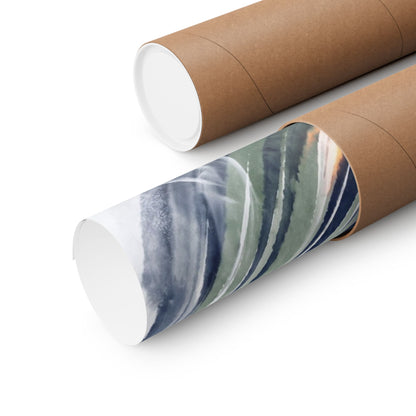 Serene Water Ripple Wall Art Print - Sumi E Zen