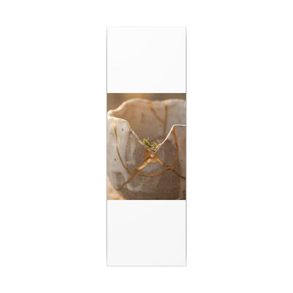Golden Hour Broken Pottery Canvas Art - Japandi Kanso