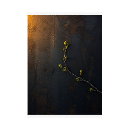 Bold Rust Patina Wall Art Print - Moody Minimal Dark Japandi