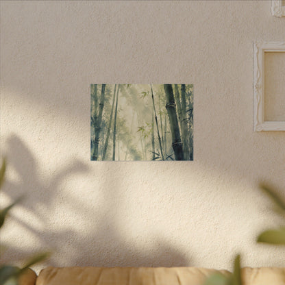Bamboo Grove Spring Canvas Art | Zen Serene Design