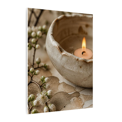Kanso Ceramic Bowl Canvas Art - Japandi Watercolor