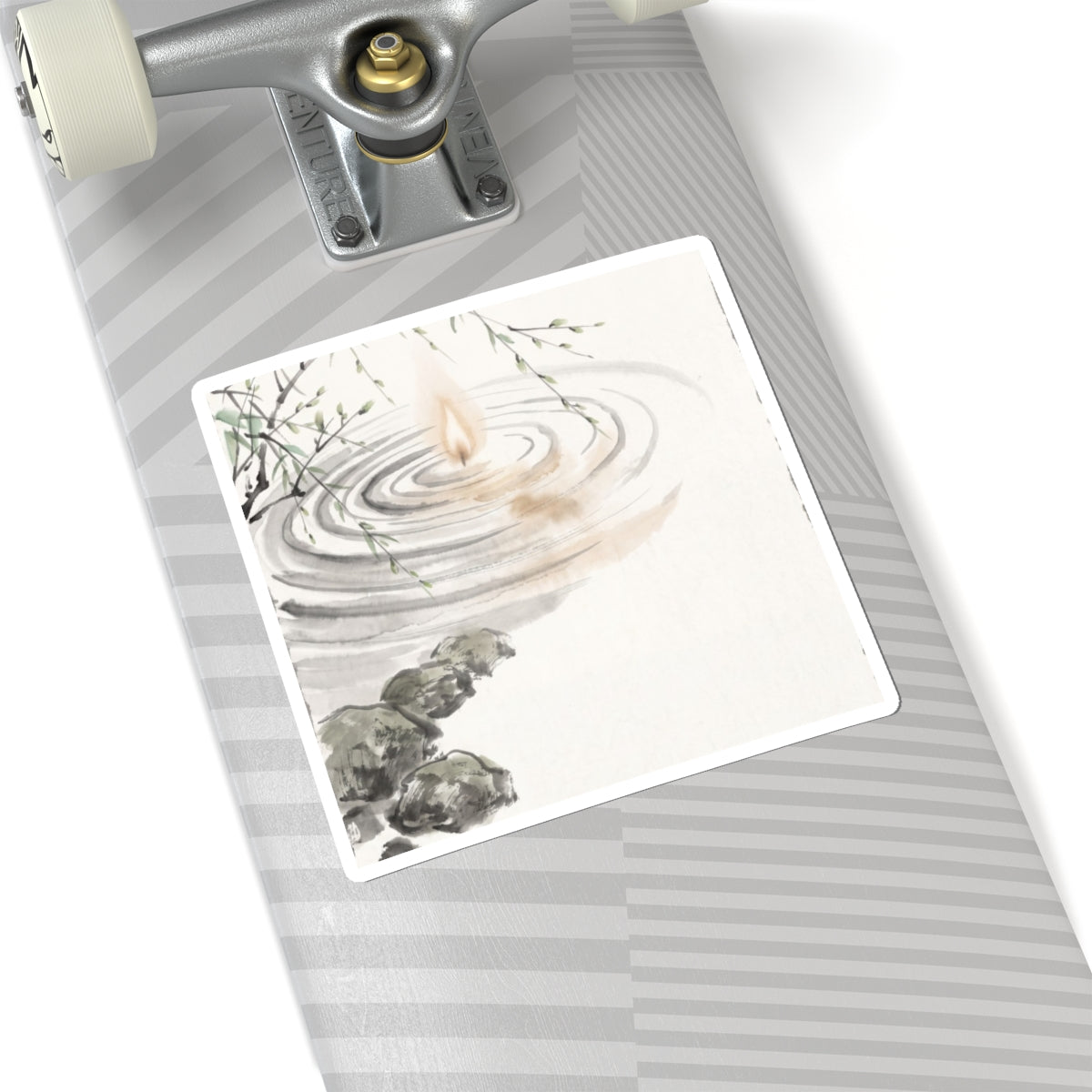 Ma Water Ripple Sticker - Zen Sumi E