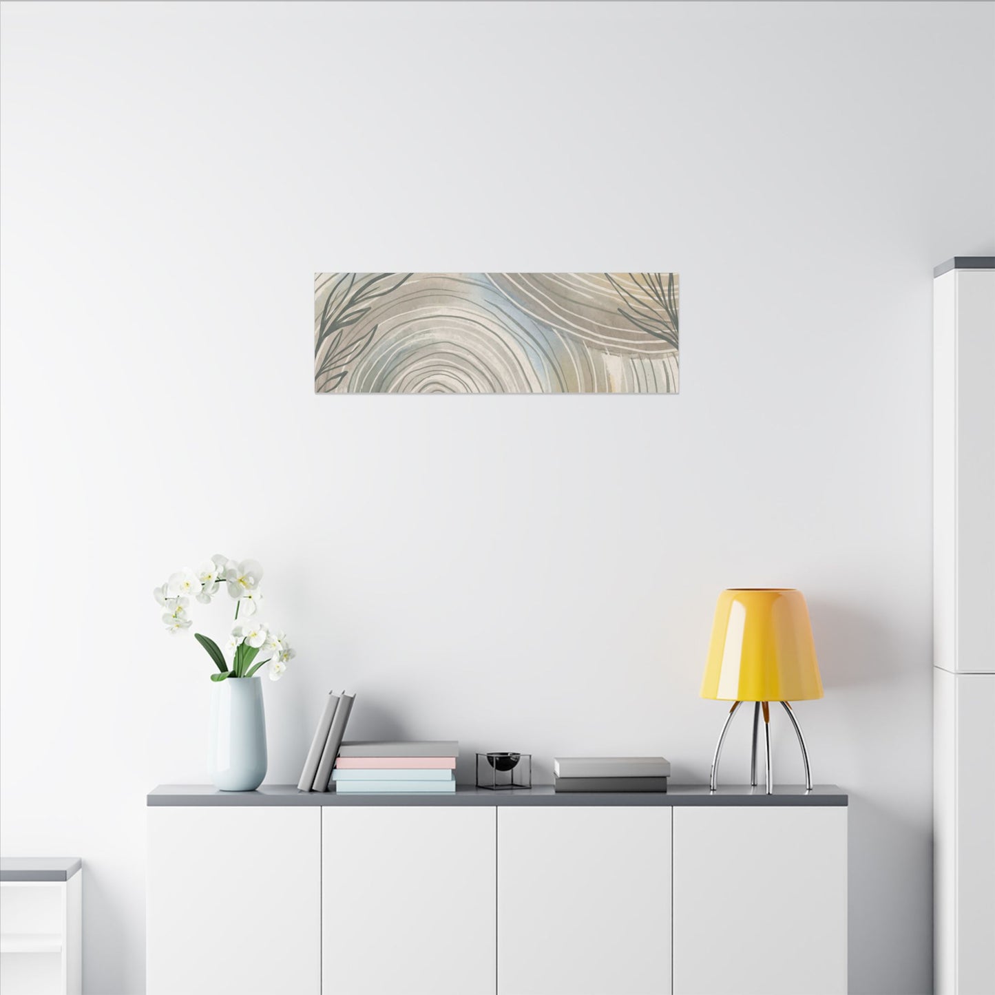 Kanso Water Ripple Canvas Art - Japandi Minimal Line