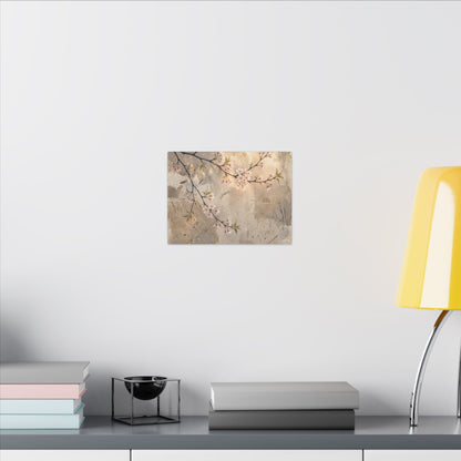 Summer Cherry Blossom Texture Canvas Art | Neutral Decor