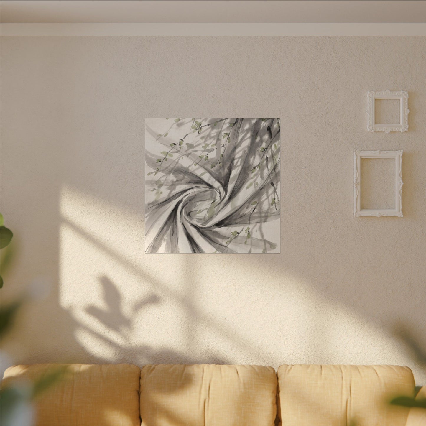 Silk Drape Spring Canvas Art | Zen Contemplative Design