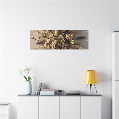 Dried Flowers Spring Canvas Art | Japandi Earthy Design