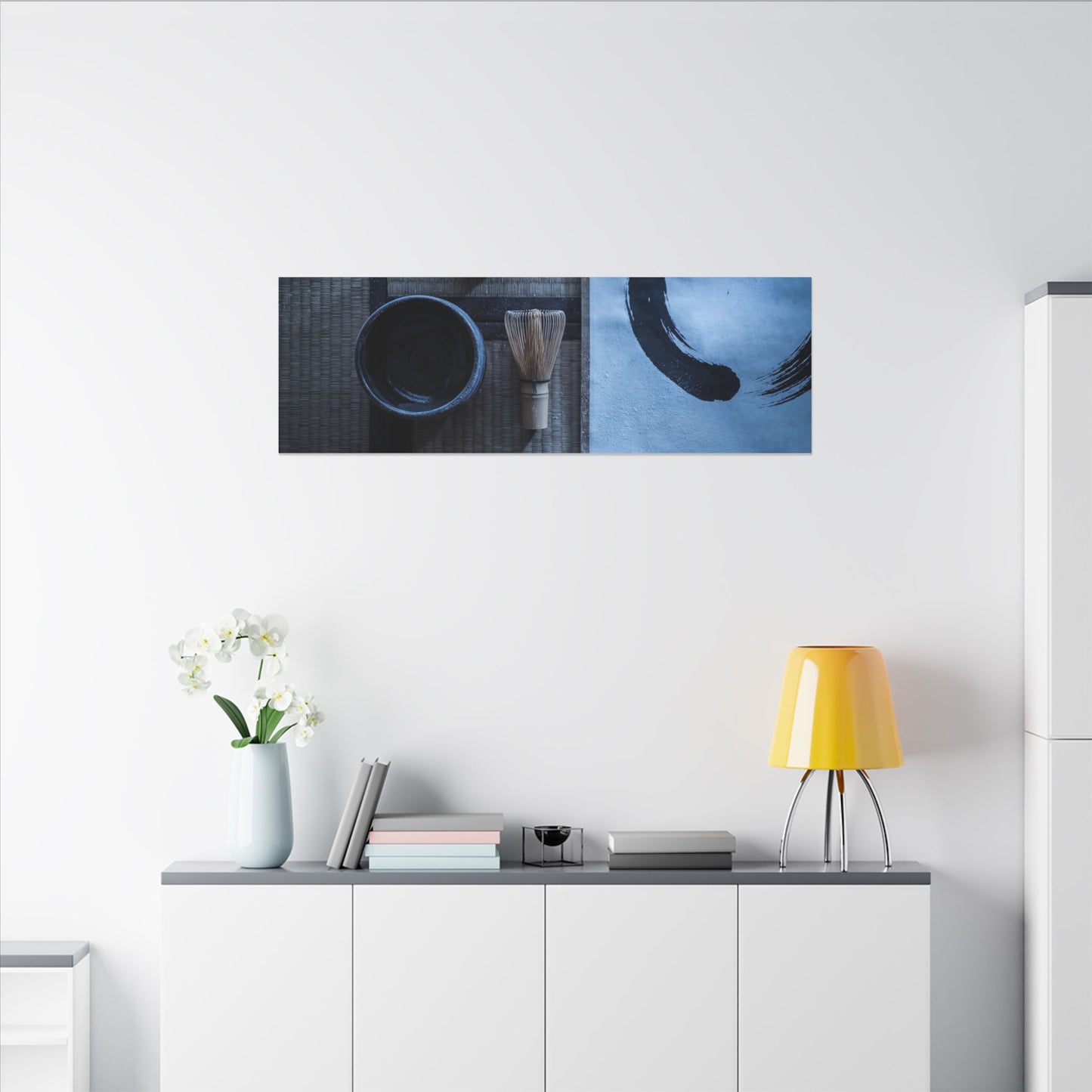 Tea Ceremony Enso Canvas Art | Calm Zen Art