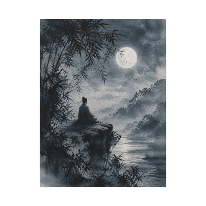 Ink Brushstroke Sumi E Canvas Art | Serene Zen Art