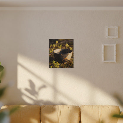 Seijaku Broken Pottery Canvas Art - Kintsugi Gold Repair