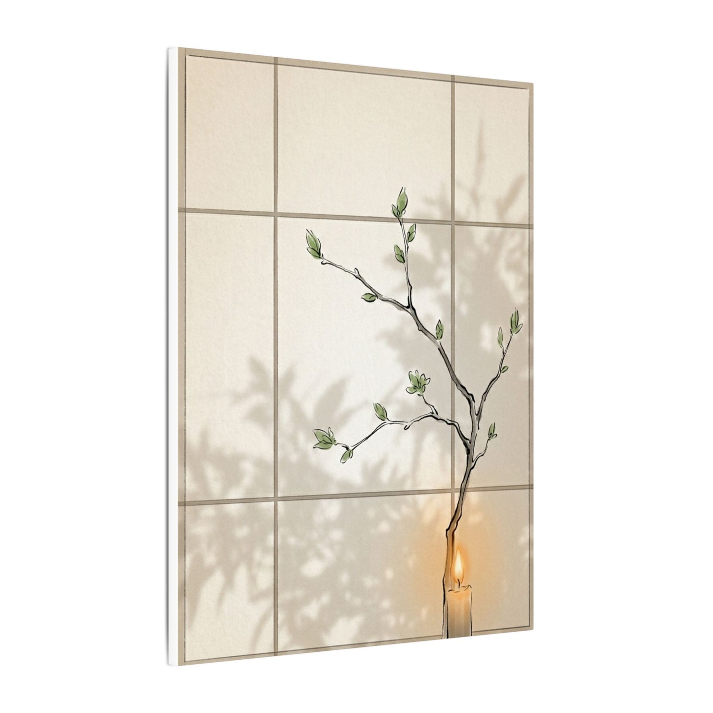 Shoji Screen Spring Canvas Art | Japandi Cozy Design