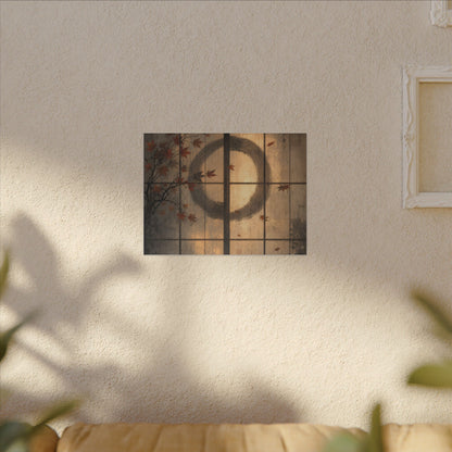 Shoji Screen Texture Canvas Art | Earthy Japandi Art