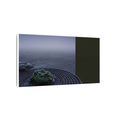Ma Rock Garden Canvas Art - Dark Japandi Moody Minimal