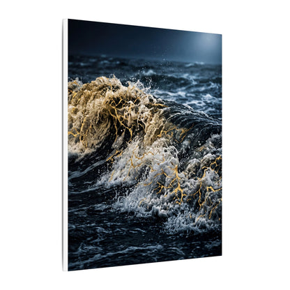 Ocean Wave Winter Canvas Art | Kintsugi Artful Design