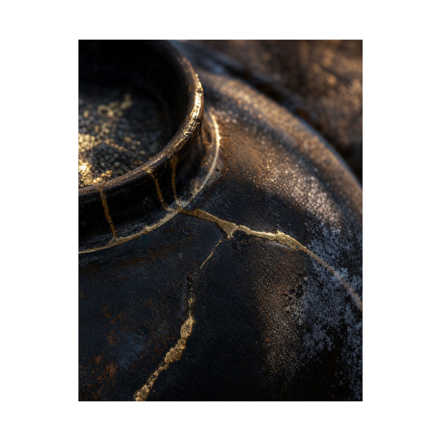 Winter Rust Patina Broken Beauty Wall Art Print | Artful Decor