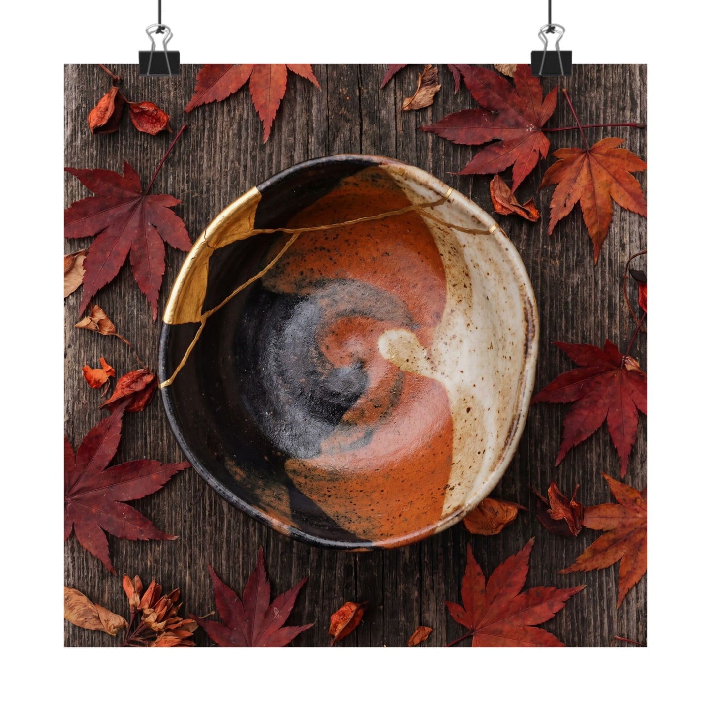 Ceramic Bowl Broken Beauty Wall Art Print | Beautiful Kintsugi Art
