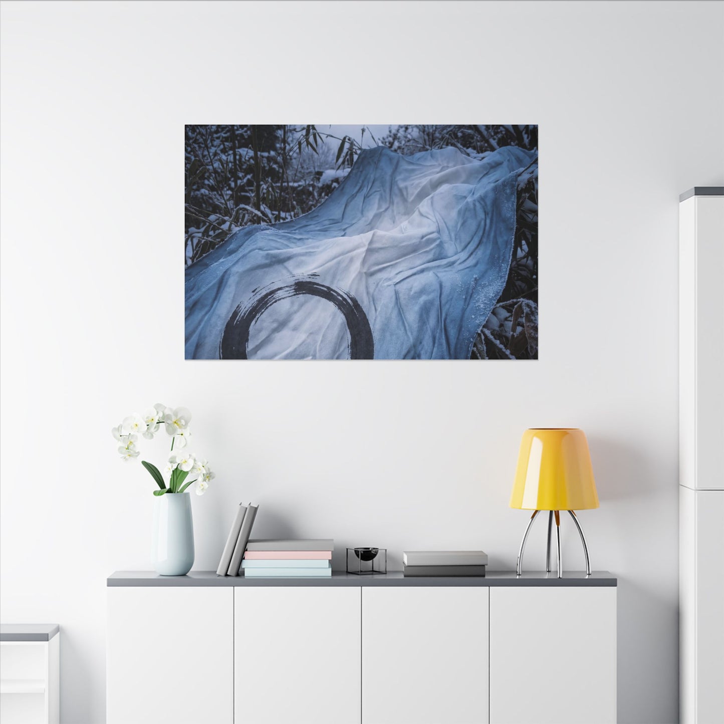 Moonlight Silk Drape Canvas Art - Zen Datsuzoku