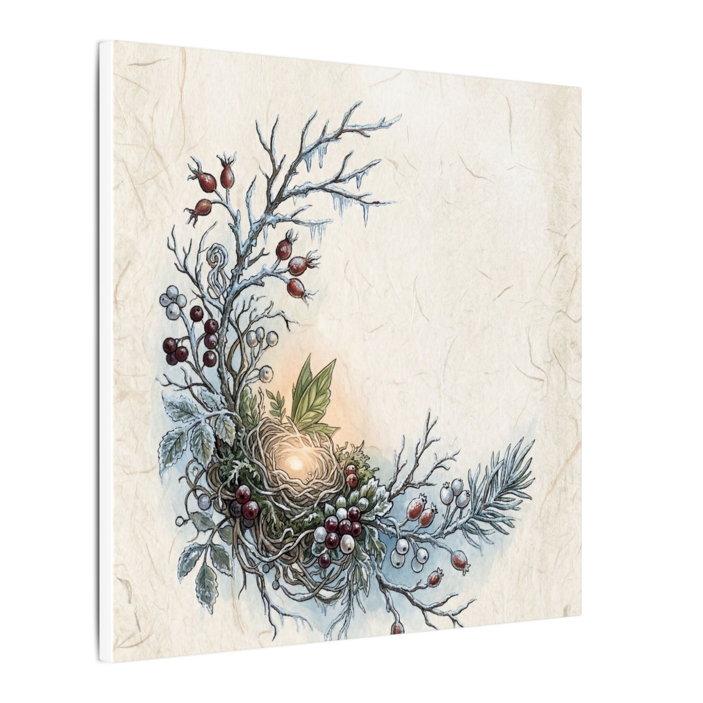 Winter Shoji Screen Forest Whimsy Canvas Art | Enchanting Decor