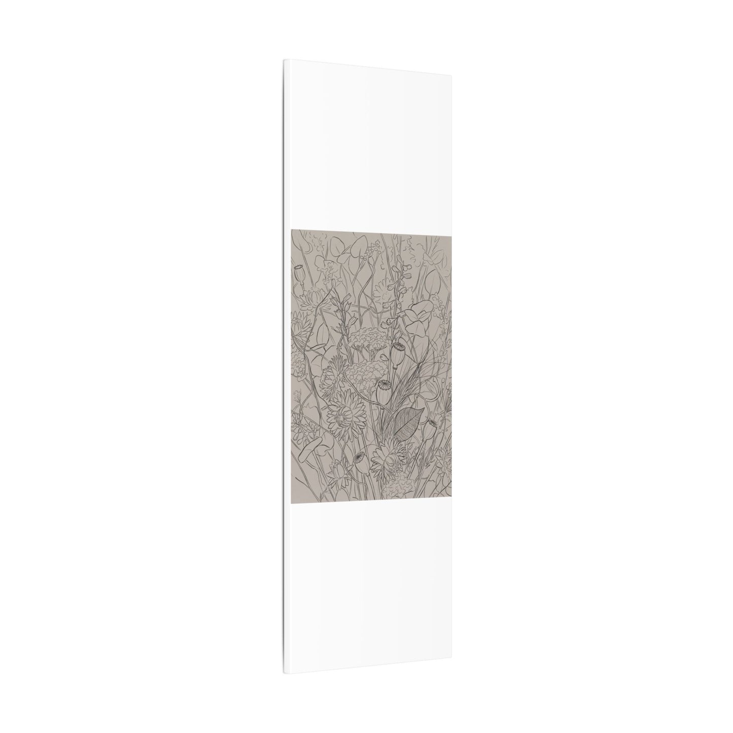 Summer Dried Flowers Minimal Line Canvas Art | Elegant Decor