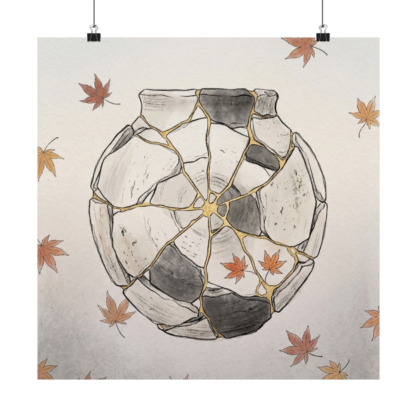 Dawn Broken Pottery Wall Art Print - Japandi Datsuzoku