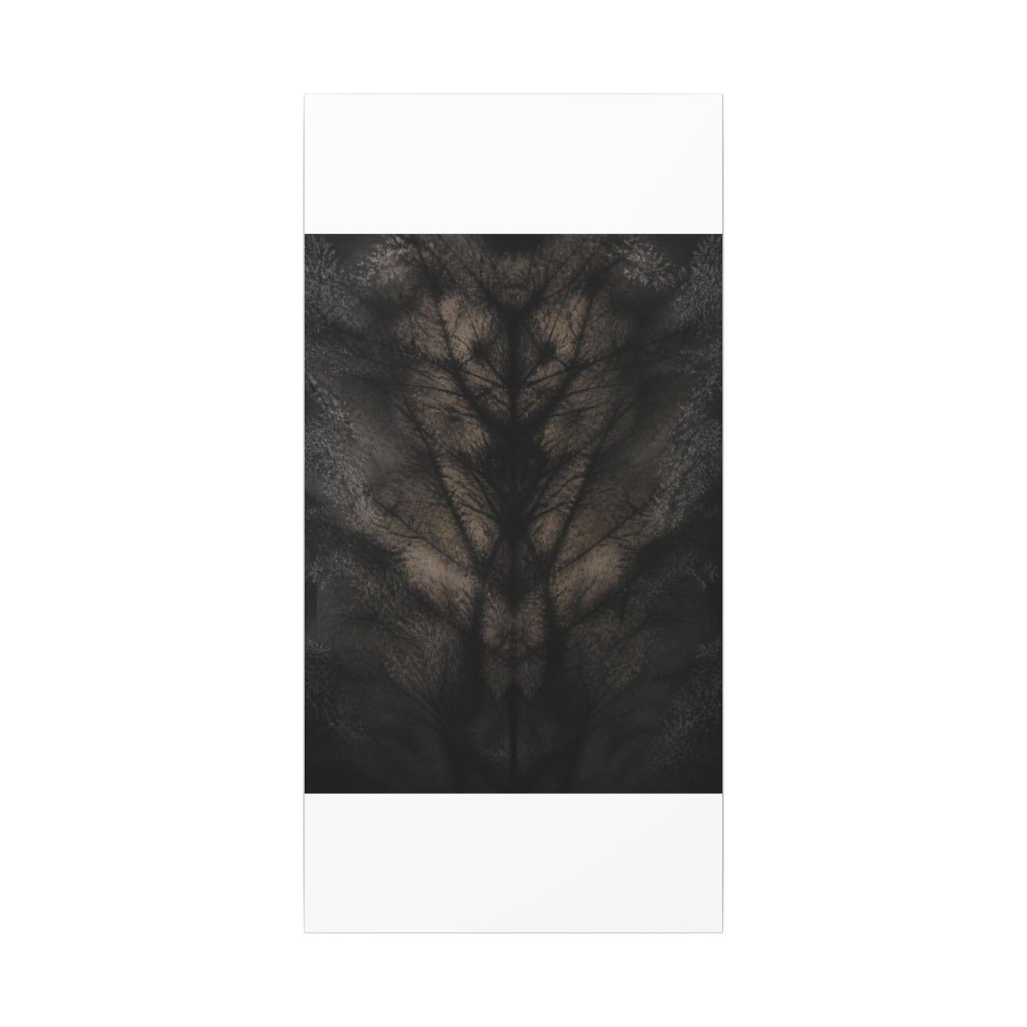Seijaku Shadow Play Canvas Art - Dark Japandi Charcoal Ink