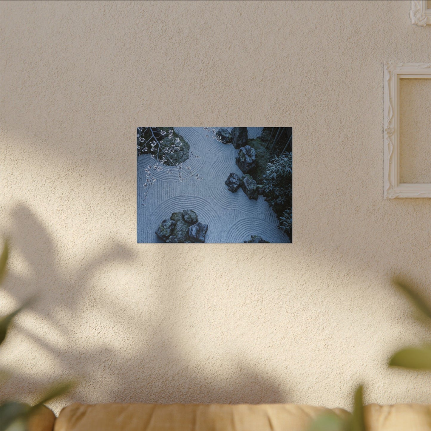 Contemplative Cherry Blossom Canvas Art - Karesansui Zen