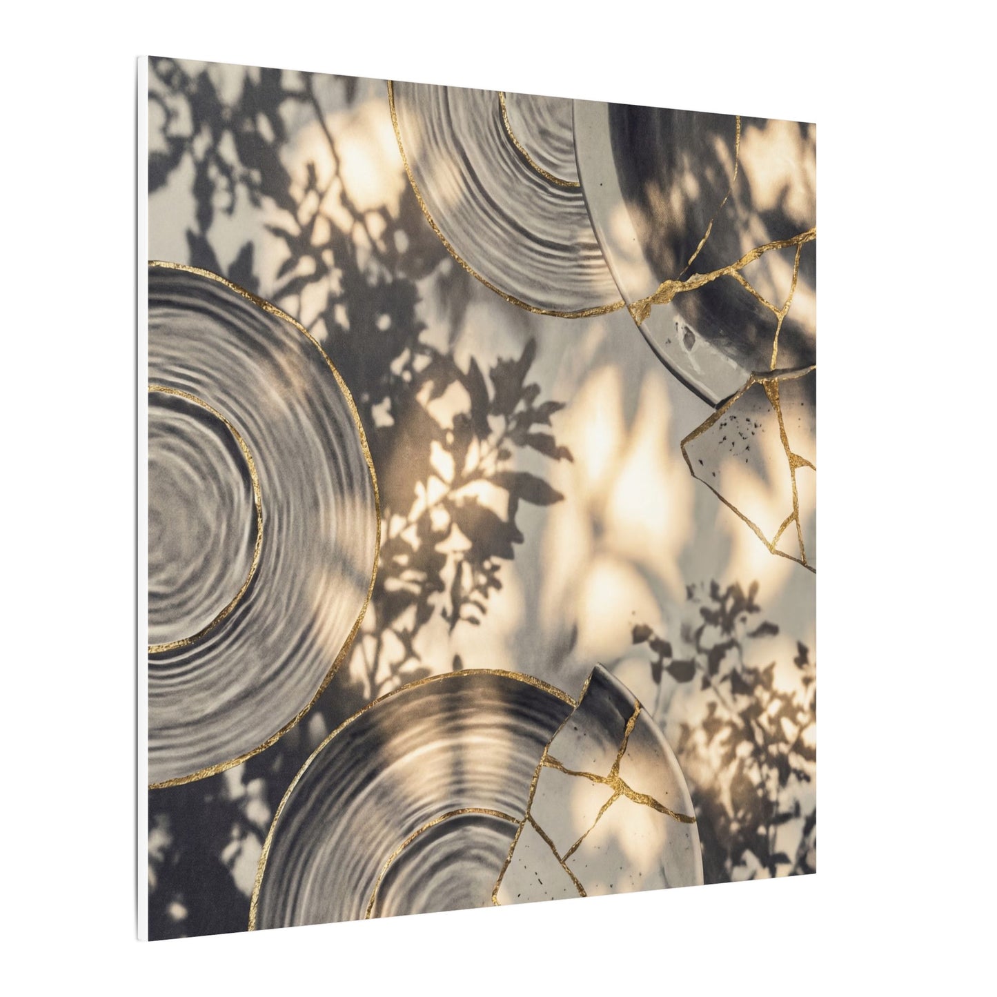 Healing Water Ripple Canvas Art - Gold Vein Kintsugi