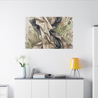 Silk Drape Summer Canvas Art | Japandi Cozy Design
