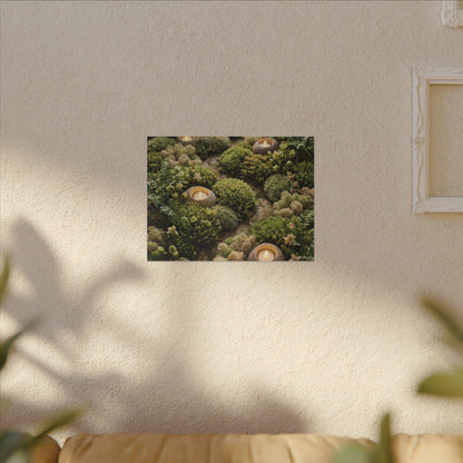 Moss Close Up Japanese Pattern Canvas Art | Neutral Japandi Art