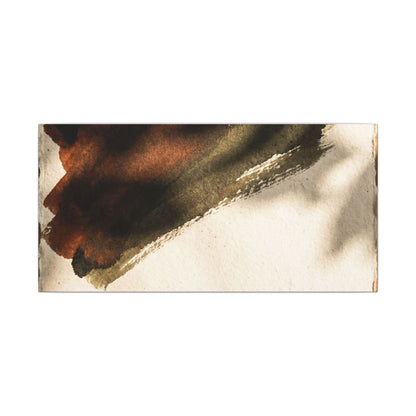 Ink Brushstroke Canvas Art | Summer Dark Japandi Moody Minimal Art