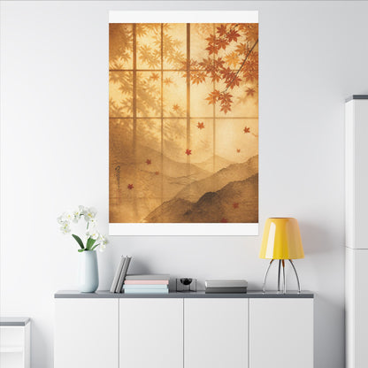 Shoji Screen Texture Canvas Art | Earthy Japandi Art