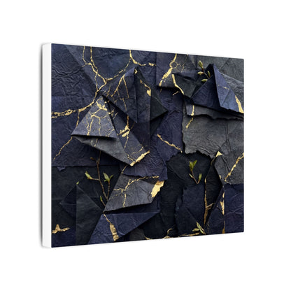 Beautiful Paper Fold Canvas Art - Crackle Gold Kintsugi