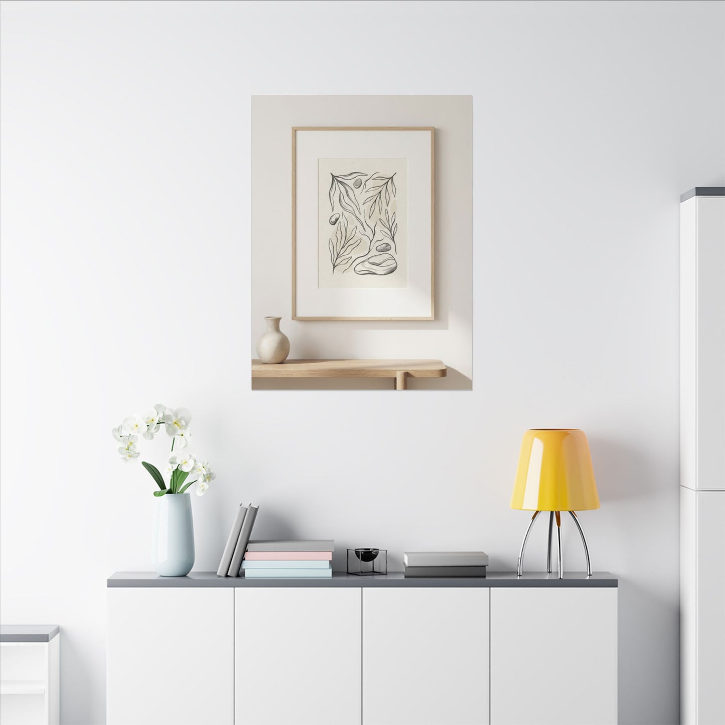 Japandi Charcoal Canvas Art