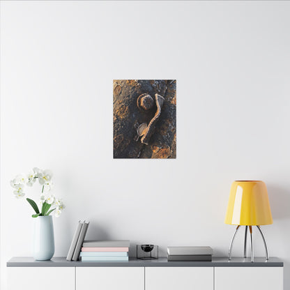 Moody Rust Patina Canvas Art - Moody Minimal Dark Japandi