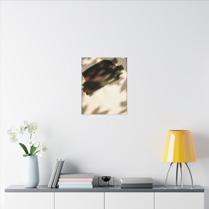Ink Brushstroke Canvas Art | Summer Dark Japandi Moody Minimal Art