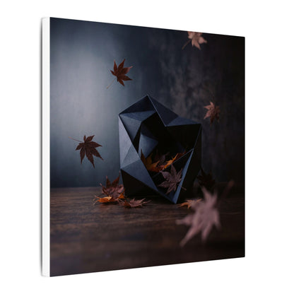 Dark Japandi Paper Fold in Dawn | Shadow Zen Canvas Art