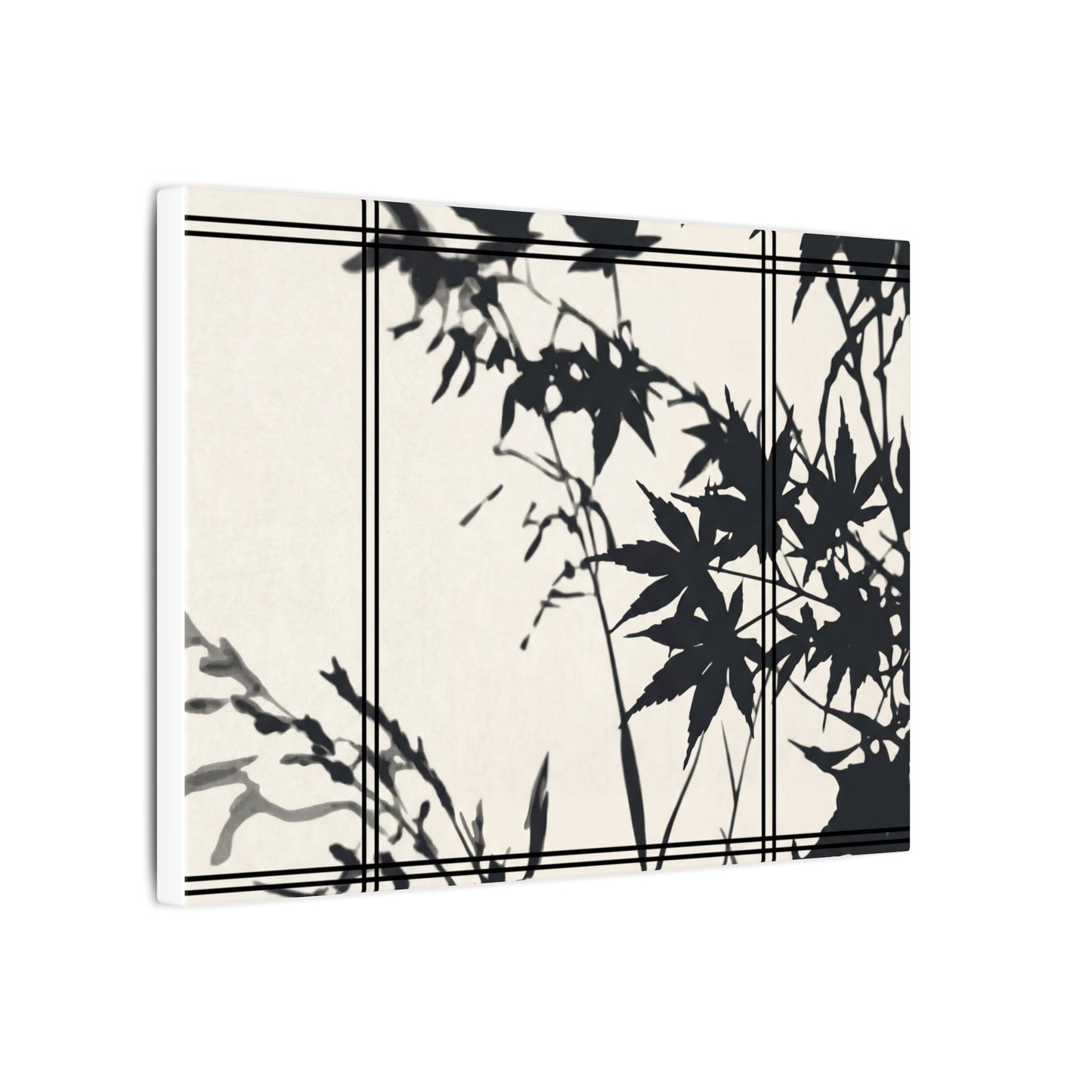 Shoji Screen Canvas Art | Summer Japandi Minimal Line Art