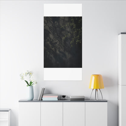 Overcast Shadow Play Canvas Art - Dark Japandi Seijaku