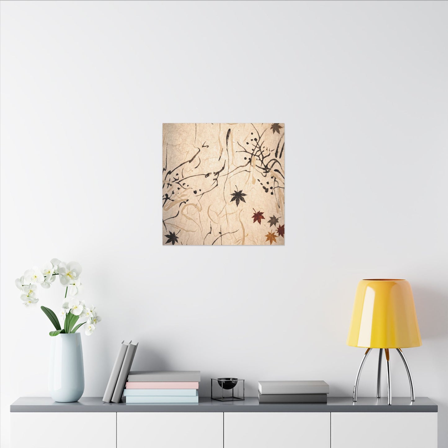 Golden Hour Shoji Screen Canvas Art - Japandi Fukinsei