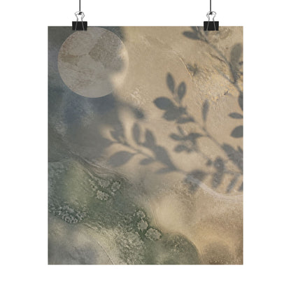 Winter Shadow Play Texture Wall Art Print | Cozy Decor
