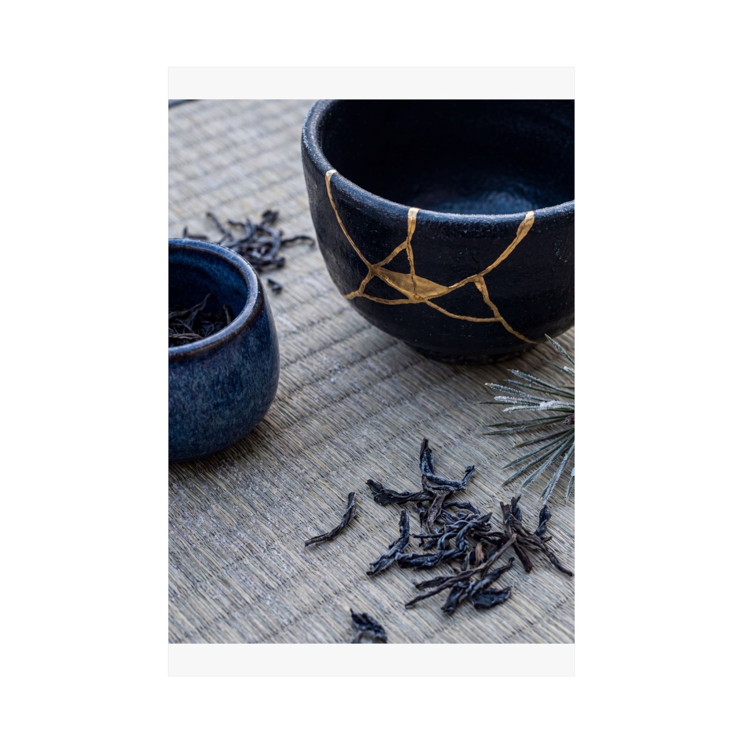 Philosophical Tea Ceremony Wall Art Print - Gold Vein Kintsugi