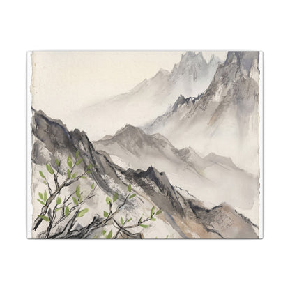 Spring Mountain Mist Texture Canvas Art | Warm Decor