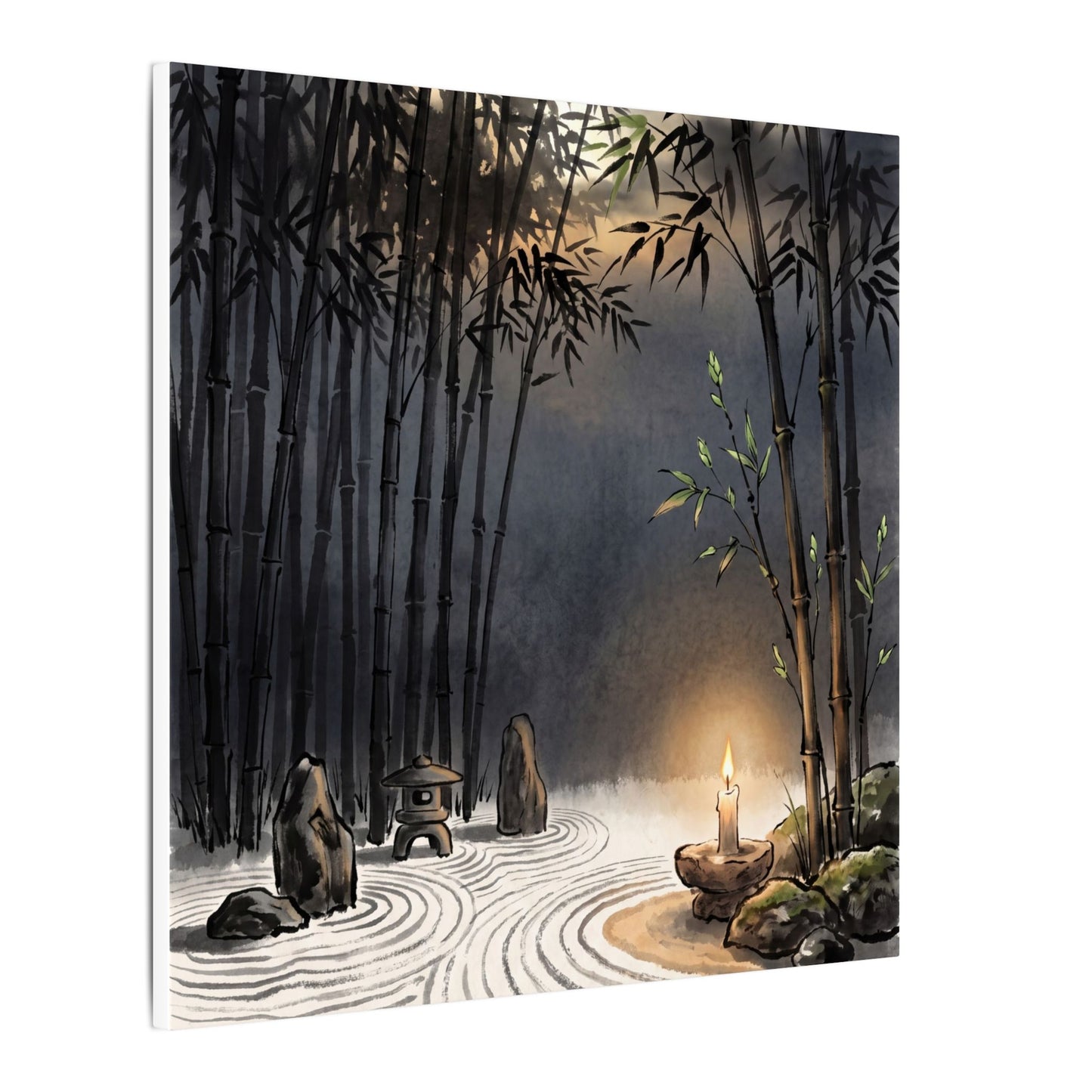 Tranquil Bamboo Grove Canvas Art - Karesansui Zen