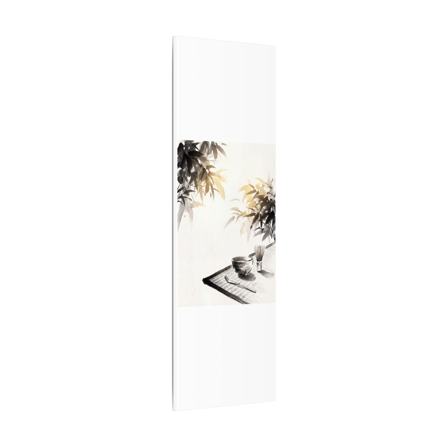 Tea Ceremony Sumi E Canvas Art | Serene Zen Art