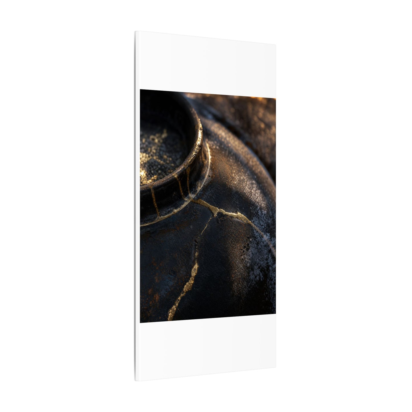 Kintsugi Rust Patina in Golden Hour | Broken Beauty Canvas Art