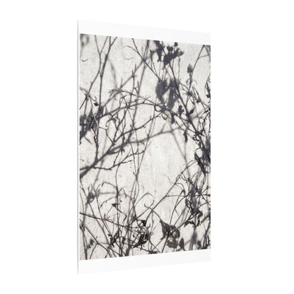 Winter Shadow Play Japanese Pattern Canvas Art | Elegant Decor